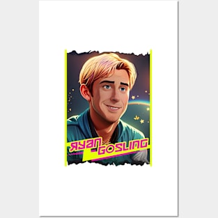 movie 2023 Ryan Gosling graphic illustration design by ironpalette Posters and Art